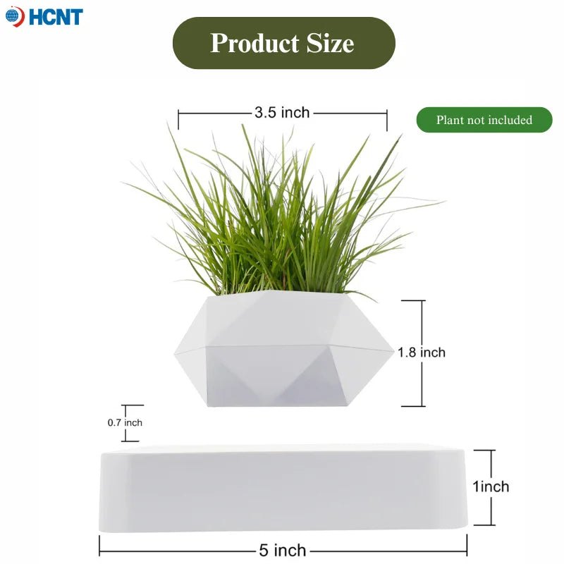 Floating Air Bonsai Planter with Magnetic Levitation