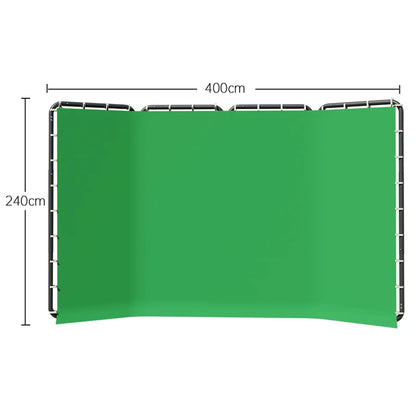 240x400cm Black Photography Background Stand with Screen