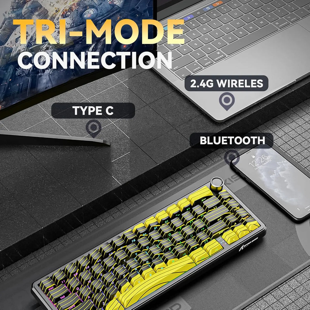 8000Hz Wireless Gaming Keyboard 0.01mm Rapid Trigger
