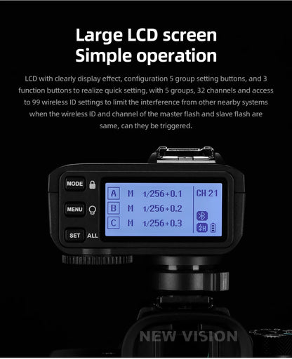 Portable Wireless Flash Trigger for Nikon DSLR/Mirrorless