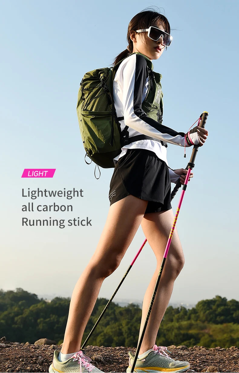 2pcs Pink 120cm Foldable Hiking Poles