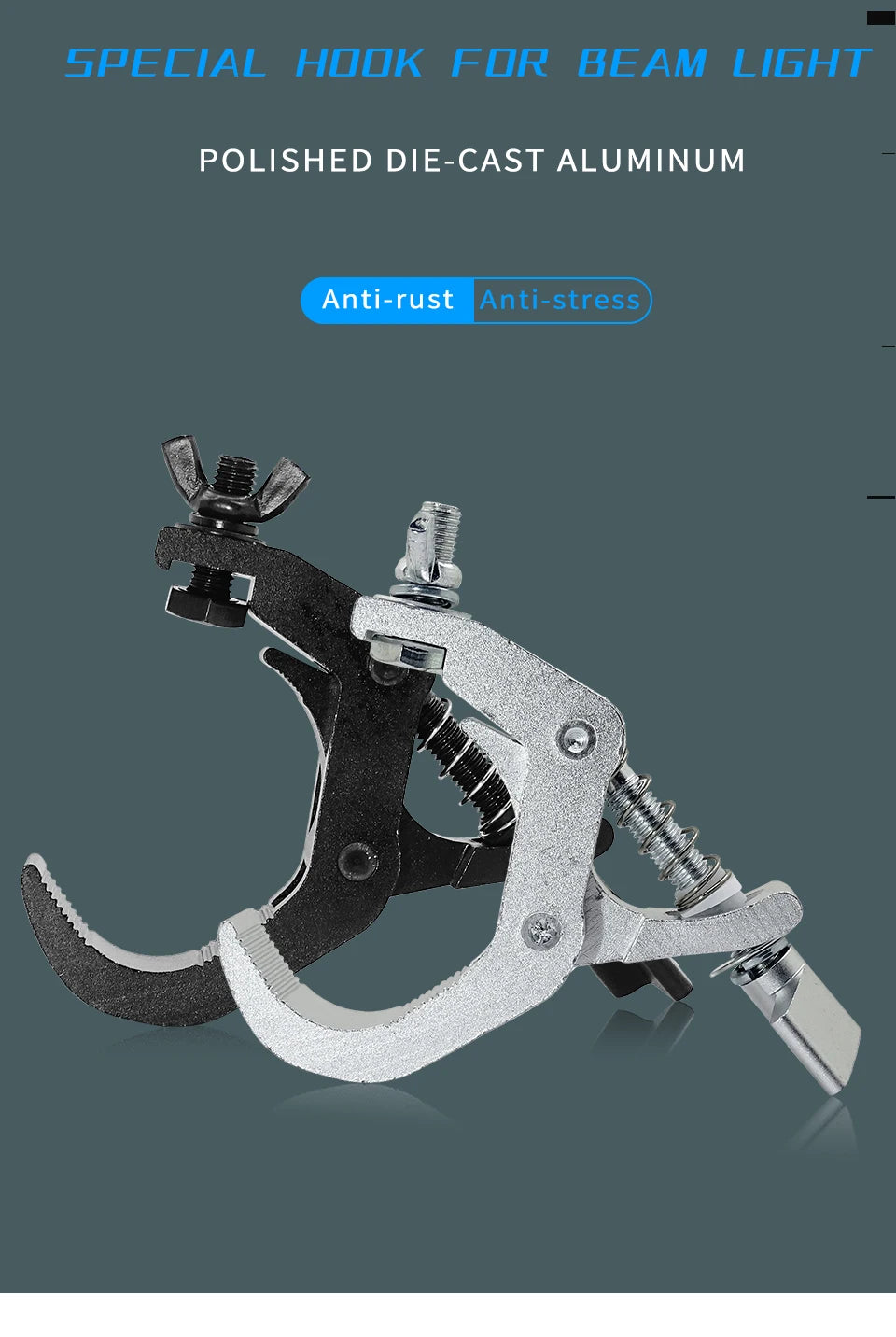 20PCS Aluminium Stage Light Truss Clamp Hooks Silver