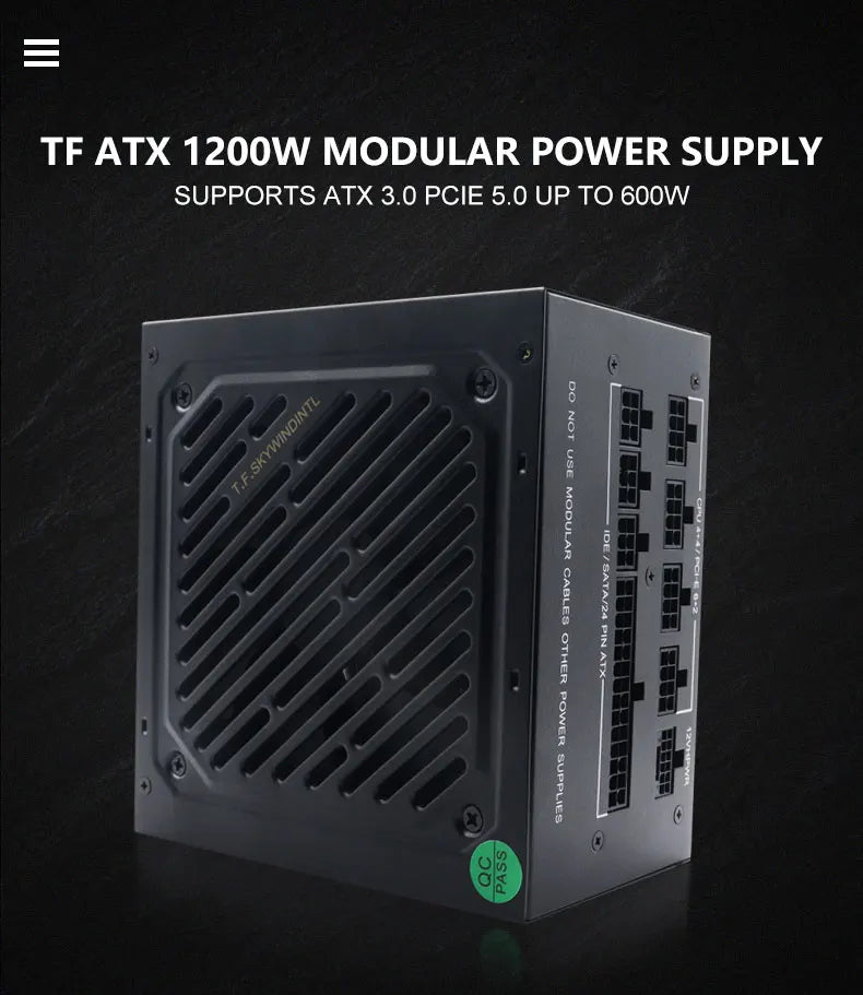 1200W PCIe 5.0 Full Modular ATX Power Supply for Gaming PCs