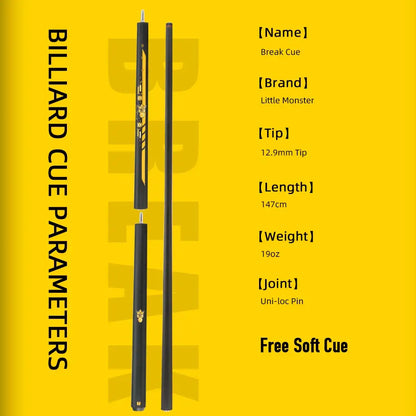 2in1 Carbon Pool Cue Stick 58in Break Jump