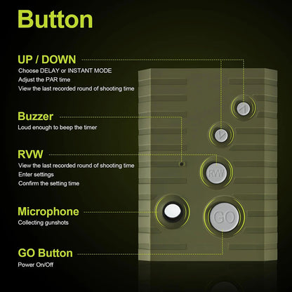 Competition Shot Timer Portable LCD Shooting Practice Timer