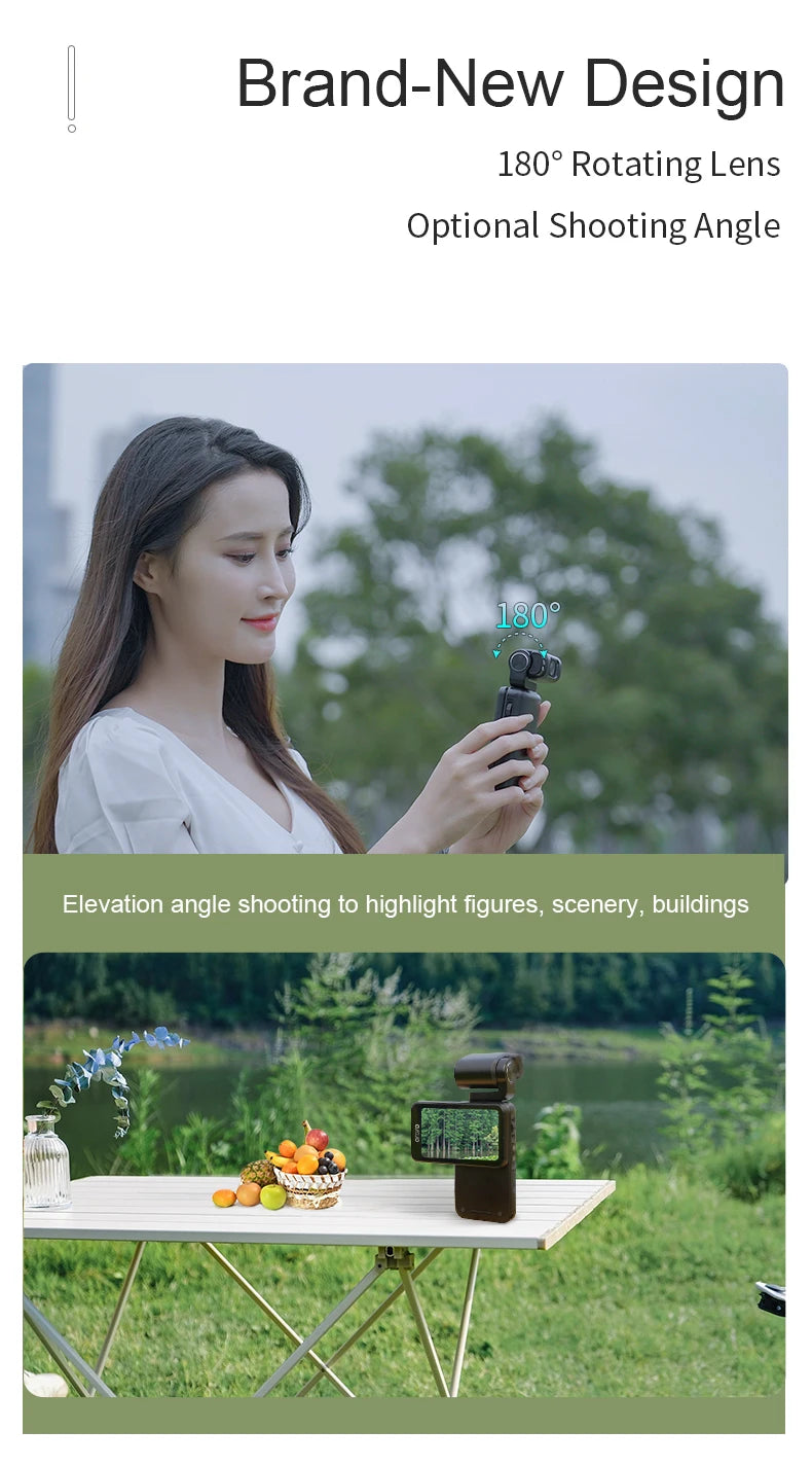 Compact 5K Travel Camera with Remote and Big Screen Display