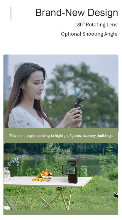 Compact 5K Travel Camera with Remote and Big Screen Display