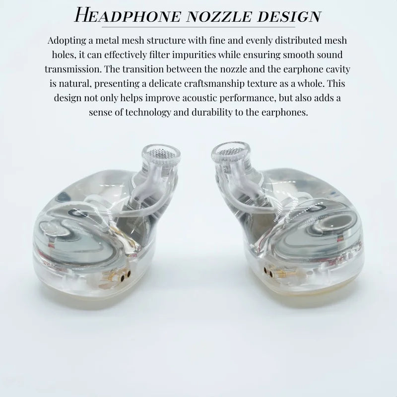 High Fidelity Silver OCC IEM Cable with Noise Control