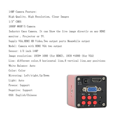 13MP Digital Microscope Camera Full Set 51CM