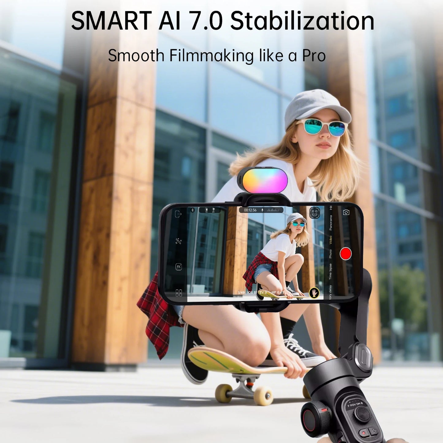Wireless 3-Axis Video Gimbal with Foldable Design