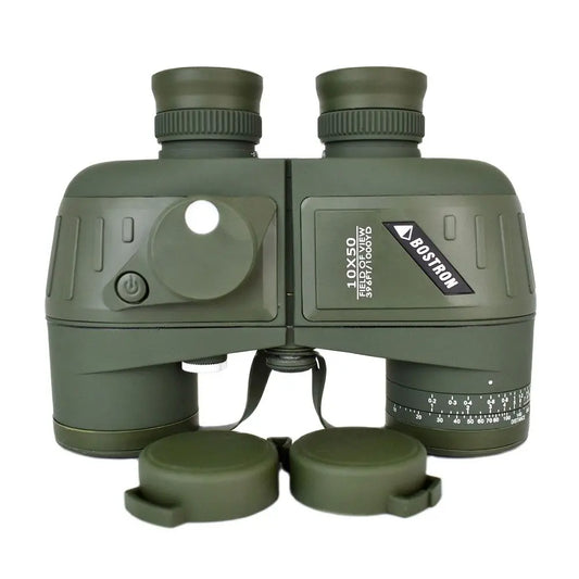 10x50 Waterproof Military Binoculars with Compass for Hunting