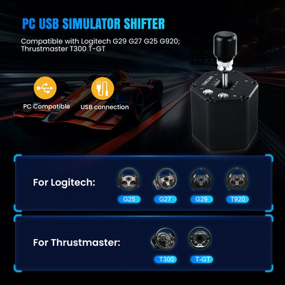 6+R USB Racing Gear Shifter for PC Sim Racing