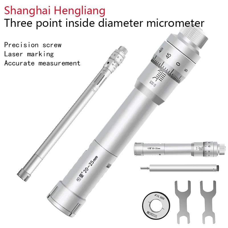 Precision 20-25mm Three-Jaw Hole Measuring Micrometer