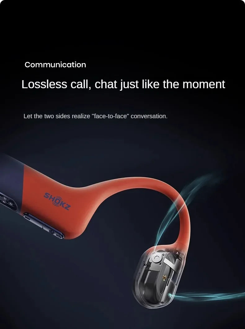 Orange Open Ear Wireless Swimming Headphones