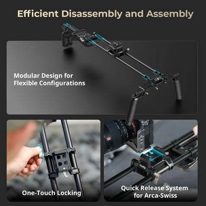 Professional DSLR Shoulder Rig Kit with Handle 15mm Rod