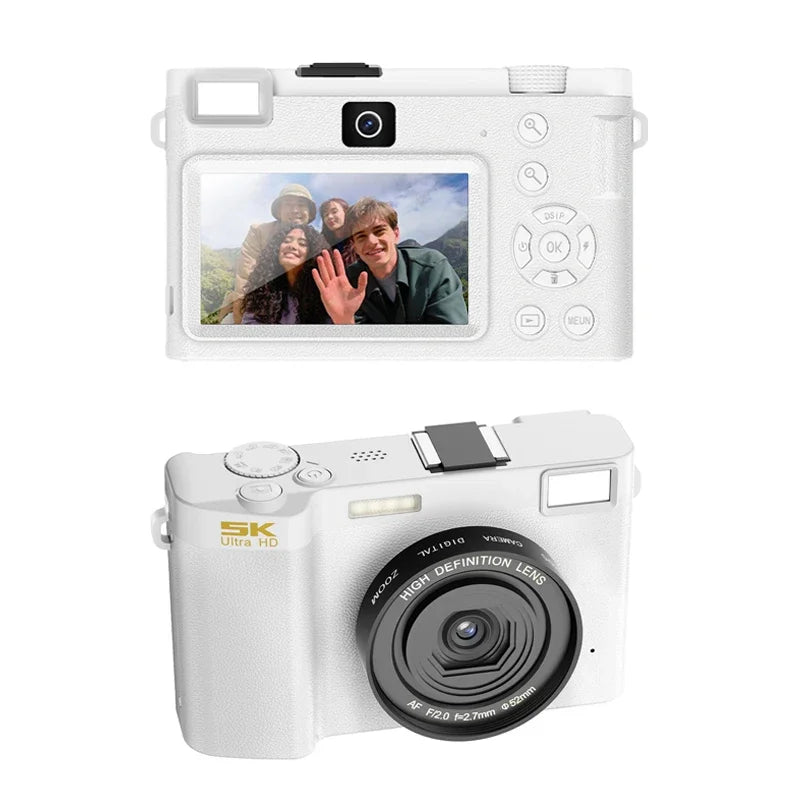 Professional 5K Camcorder with 3 Inch LCD and Zoom
