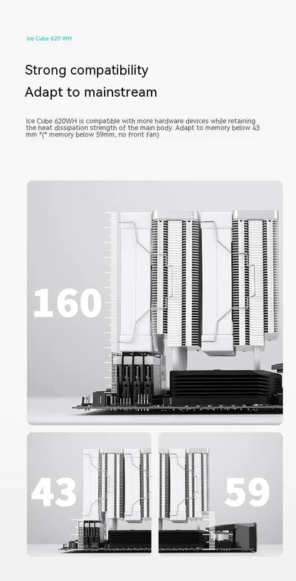 Zero Dark Dual Tower CPU Cooler with 6 Heat Pipes