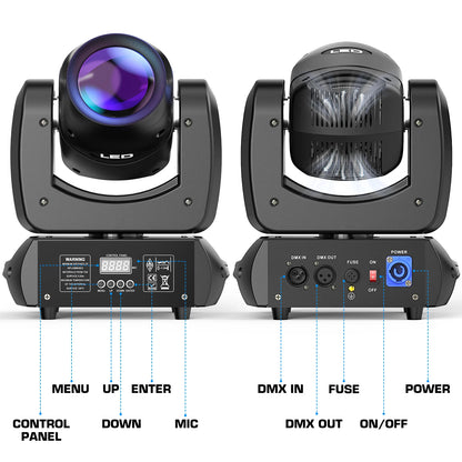 100W LED Moving Head Party Lights with DMX Gobo Effects