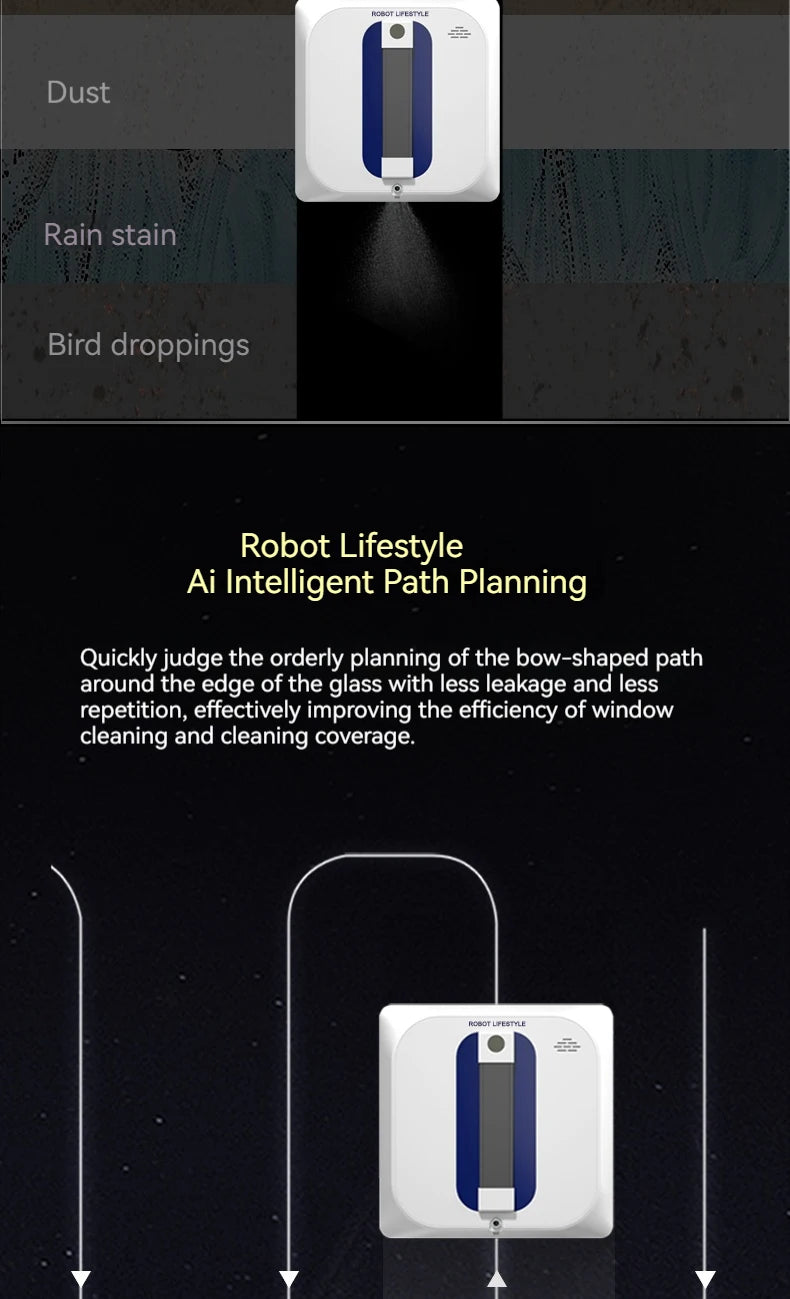 Smart Robotic Window Cleaner with Spray & Edge Detection