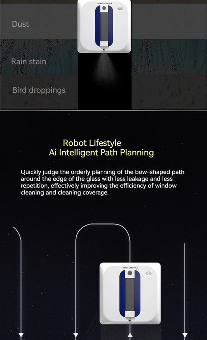 Smart Robotic Window Cleaner with Spray & Edge Detection