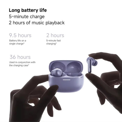 Wireless Earbuds with 55dB Noise Cancelling and Hi-Res Audio White