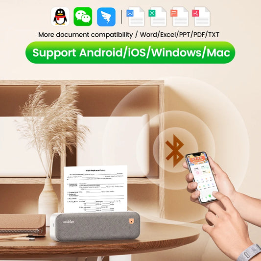 A4 Portable Thermal Printer for Documents and Receipts