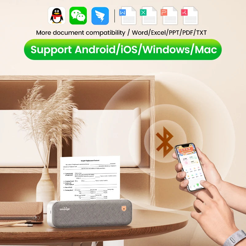 Smart A4 Bluetooth Thermal Printer for Documents and Photos