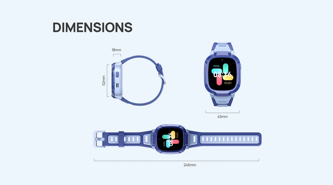 4G Waterproof Kids Smartwatch P6 GPS Blue