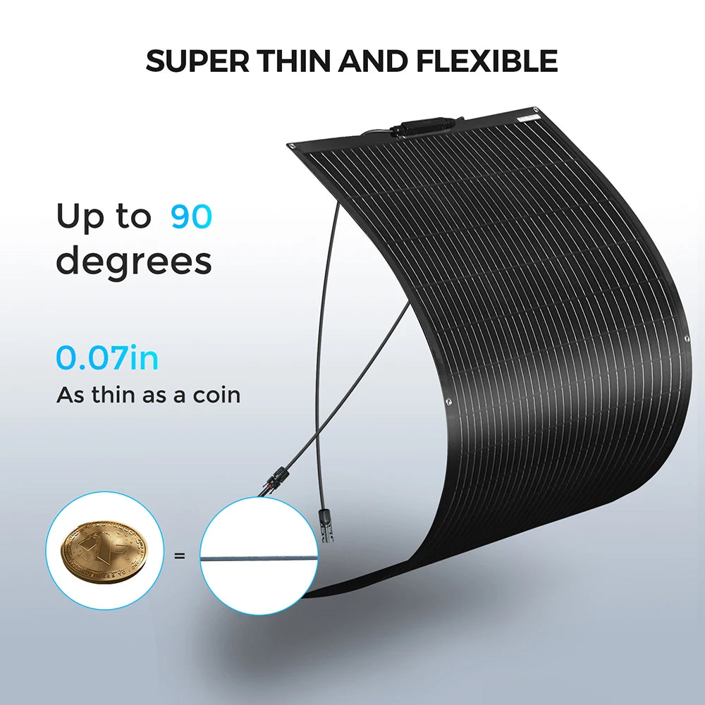 120W Flexible Solar Panel 18.15V Portable Charger