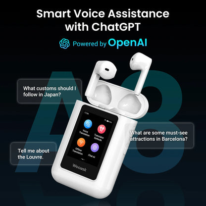 4in1 AI Translator Earbuds with Touch Screen