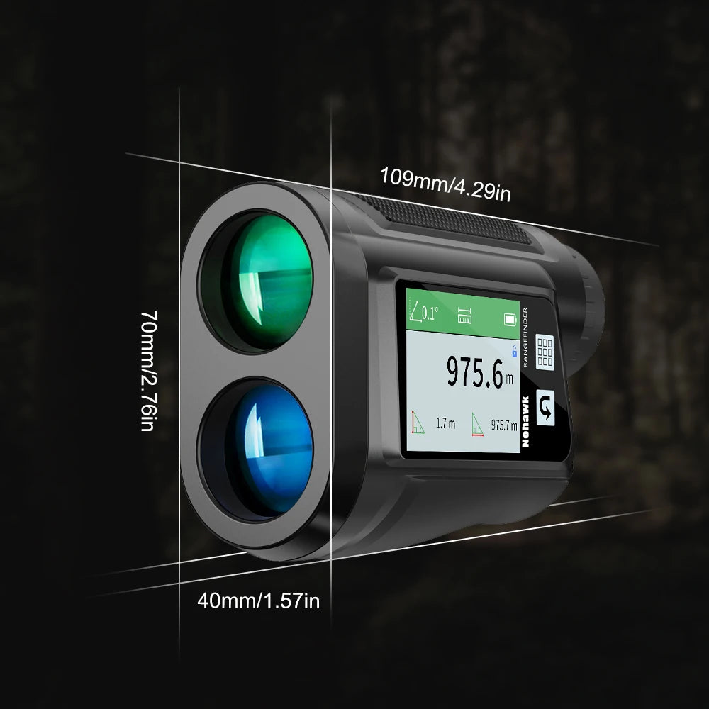 1500m Laser Rangefinder HD Touchscreen Voice Broadcast Golf Hunting