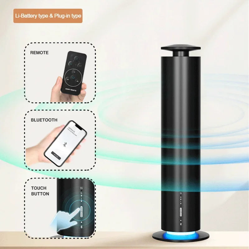 Rechargeable Smart Aroma Diffuser Portable Silver