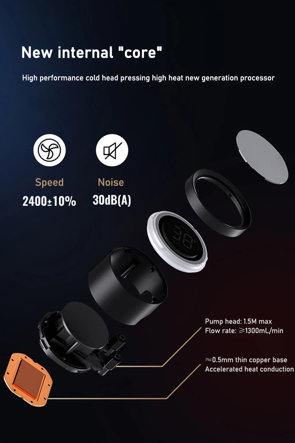 TH240 Black ARGB 240mm AIO Liquid CPU Cooler
