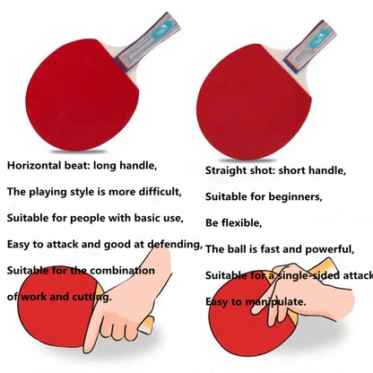 Professional Table Tennis Racket Set with Rubber
