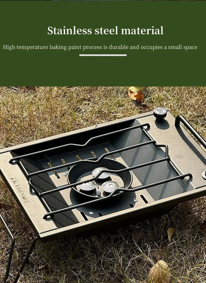 8000W 3 Burner Portable Gas Camping Stove Stainless Steel