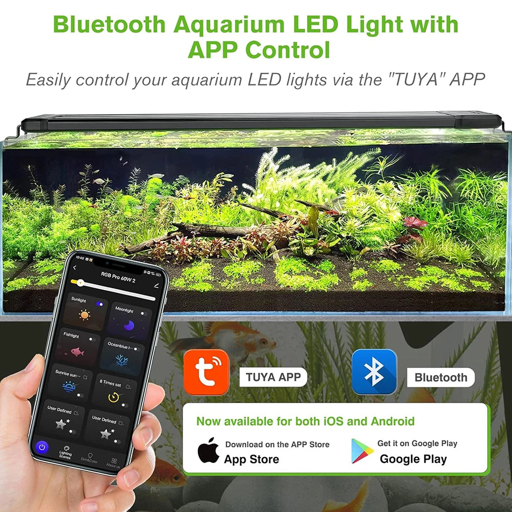 Smart Aquarium LED Light 75cm Bluetooth App Control