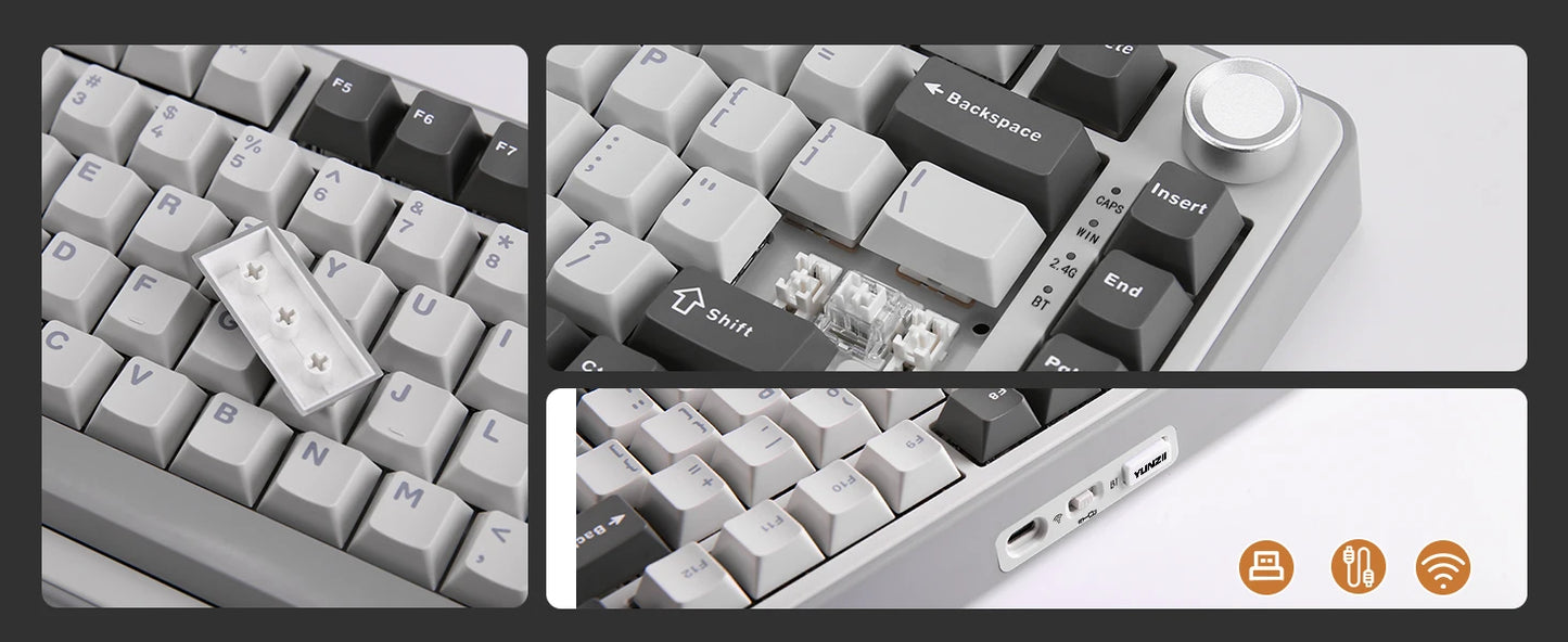Milk Linear 82-Key Hot Swap Wireless Gaming Keyboard RGB