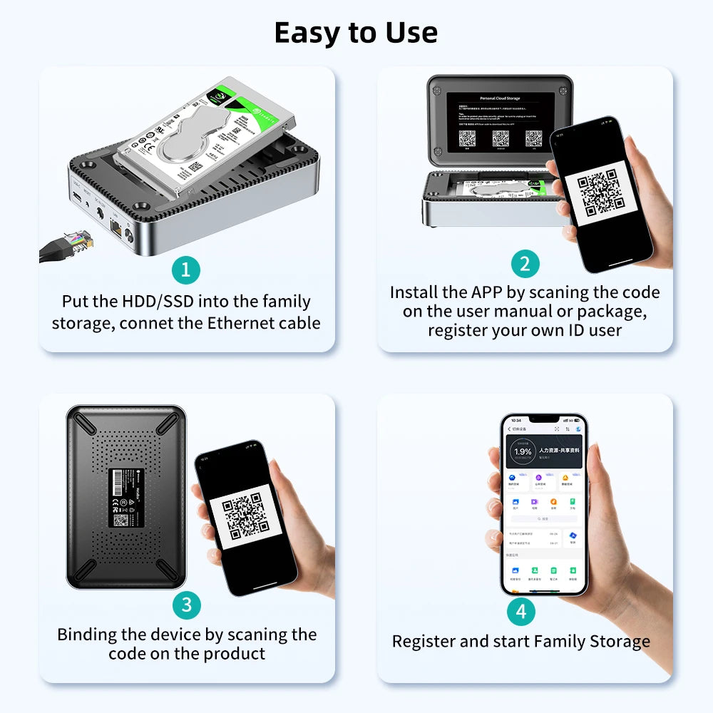 2.5" NAS Enclosure for HDD and SSD Network Storage