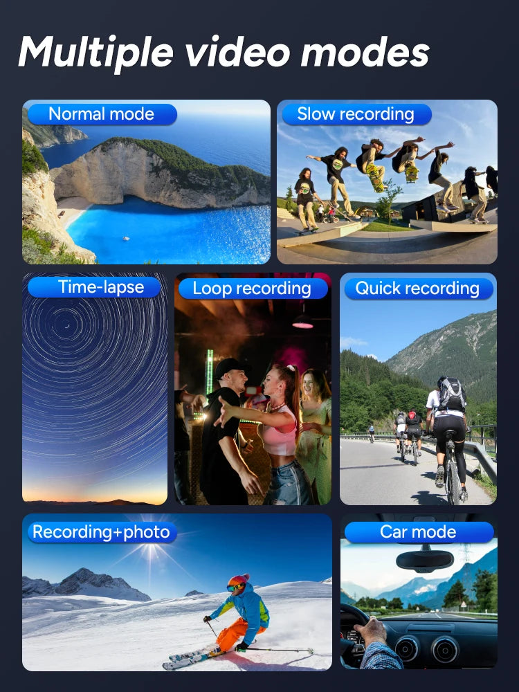 4K Action Cam with 6-Axis Stabilisation and Dual Display