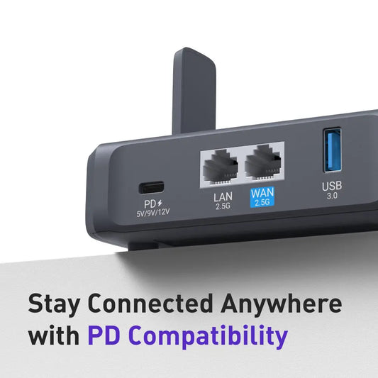 Portable WiFi 7 Router with Protective Carry Case