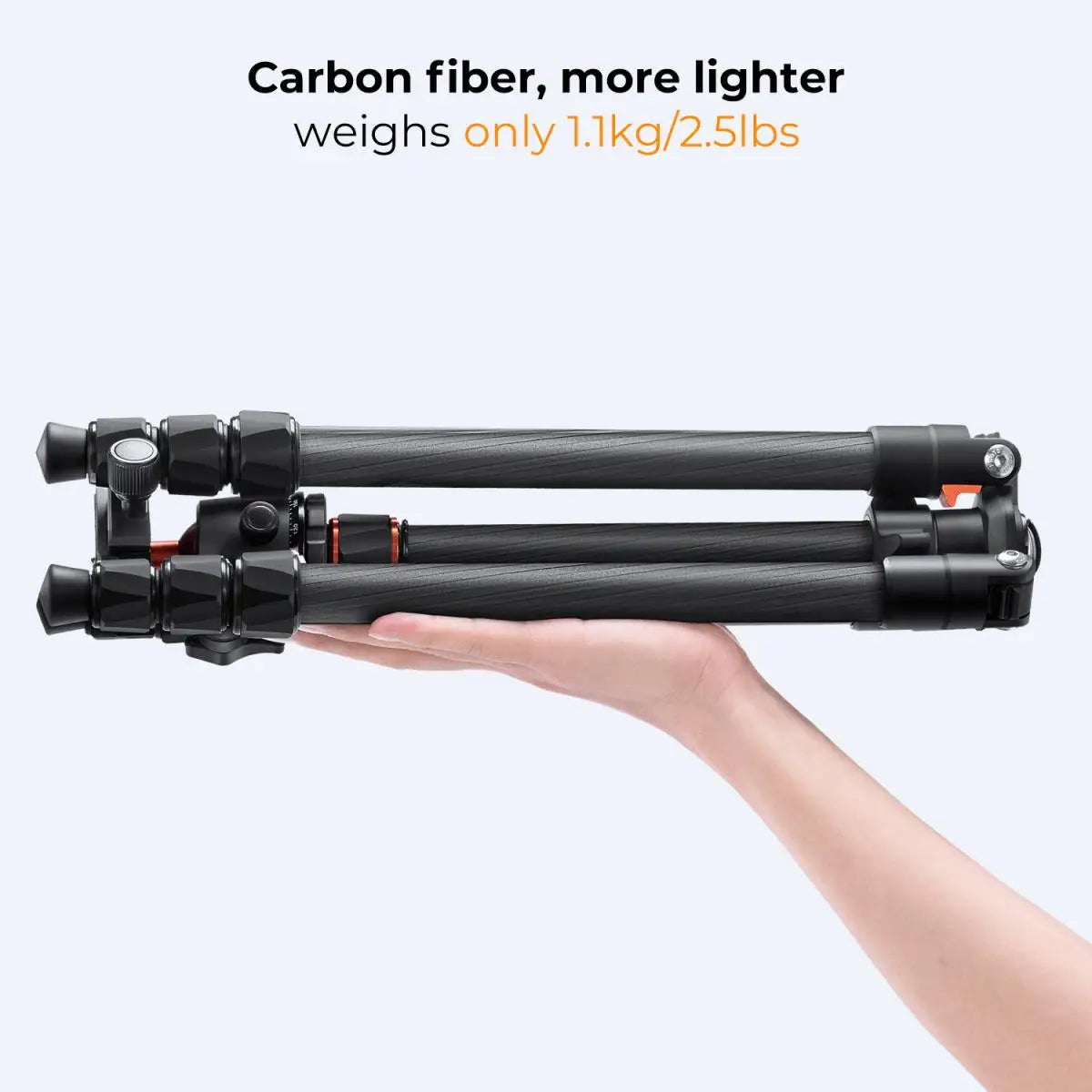 Voyager 64” Carbon Fiber Travel Tripod with 36mm Ball Head