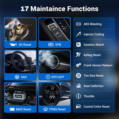 All System Car Diagnostic Tool with 17 Reset Functions