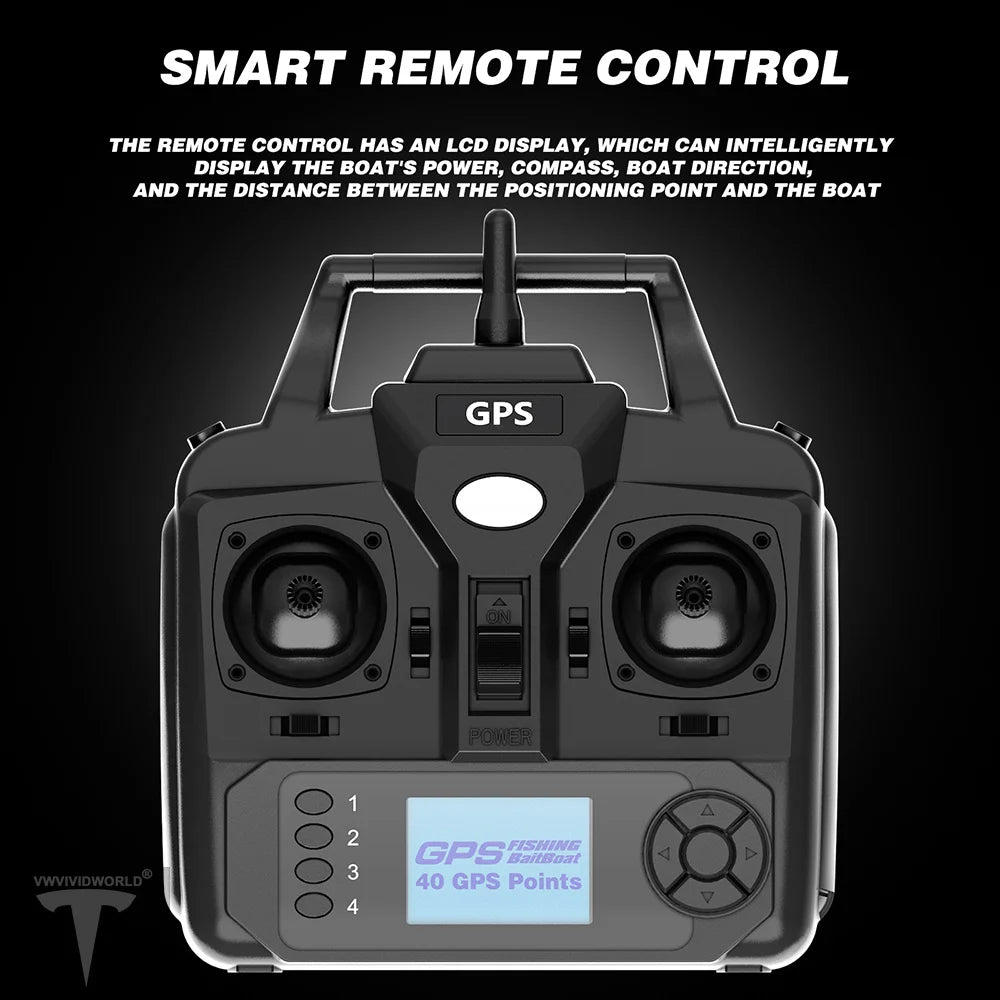 Long Battery GPS Bait Boat 12000mAh Auto Return