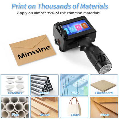 Handheld Batch Date and Barcode Inkjet Printer 12.7mm
