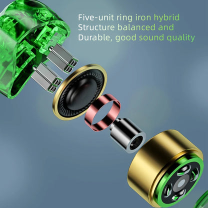 Hybrid HiFi Monitor Earphones with 1DD+4BA Drivers