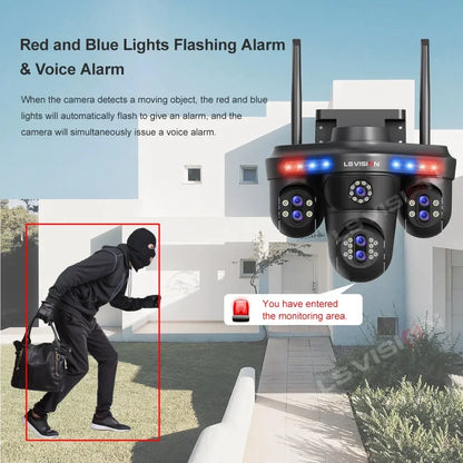 35MP 3 Screen WiFi Security Camera 128GB