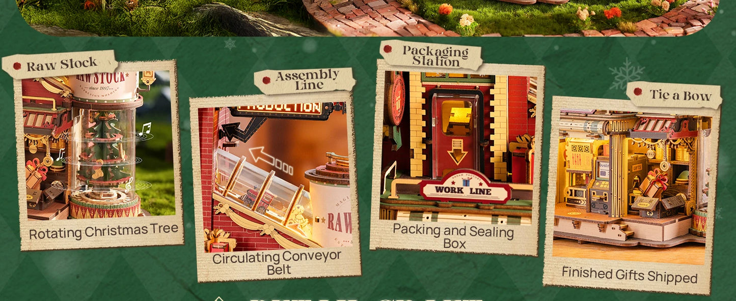 Wooden Mechanical Puzzle Kit with Music and Lights