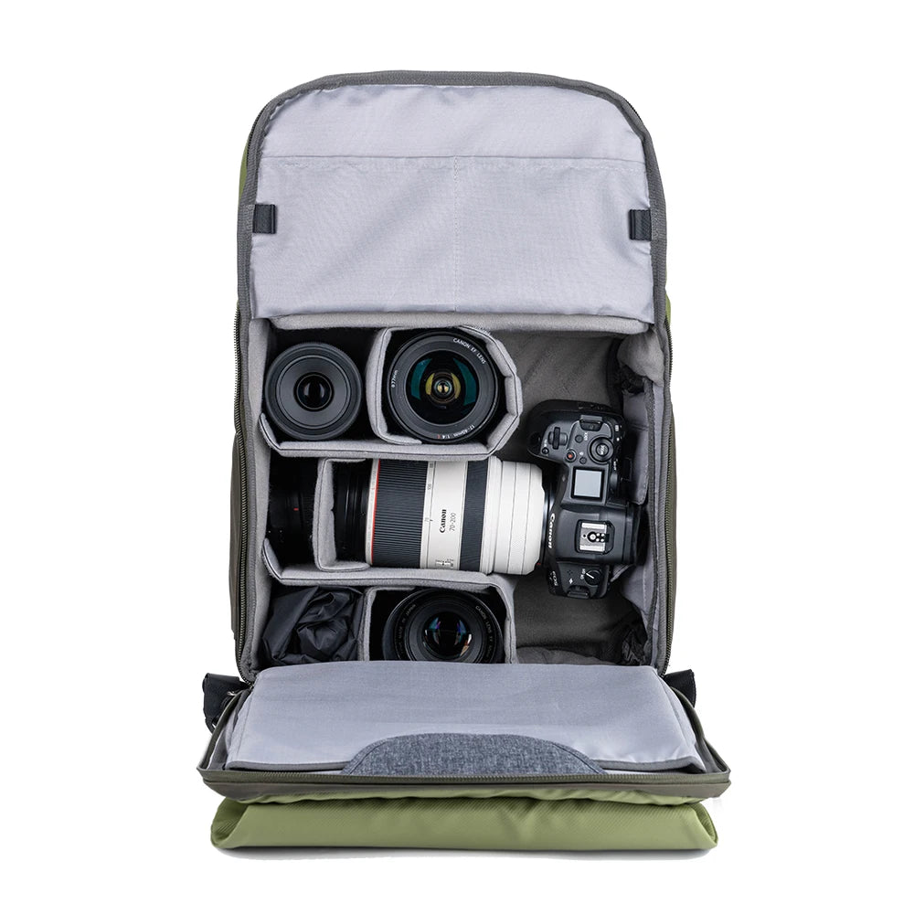 20L Camera Backpack with Laptop Compartment and Rain Cover