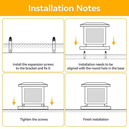 20cm Waterproof Solar LED Post Lights 2 Pack