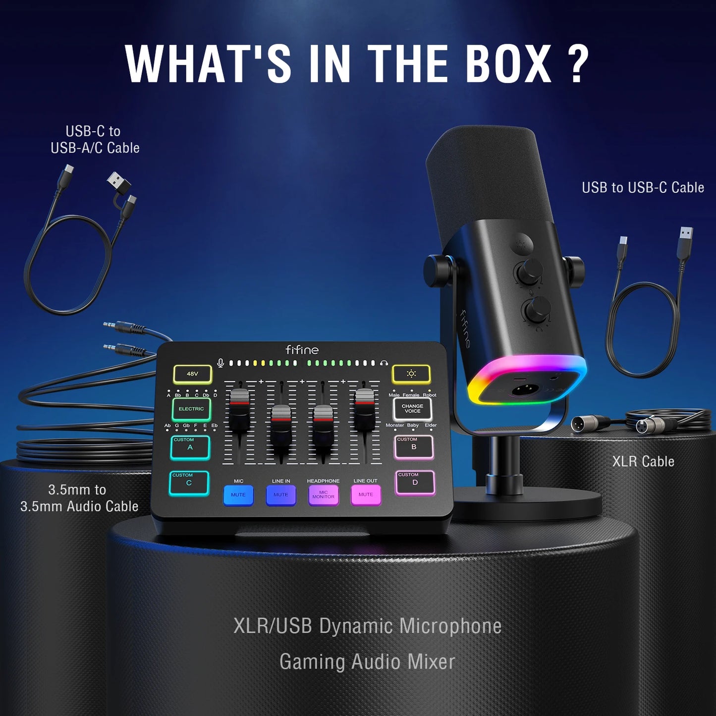 Streaming Studio Kit Dynamic Mic RGB Mixer for PC KS5